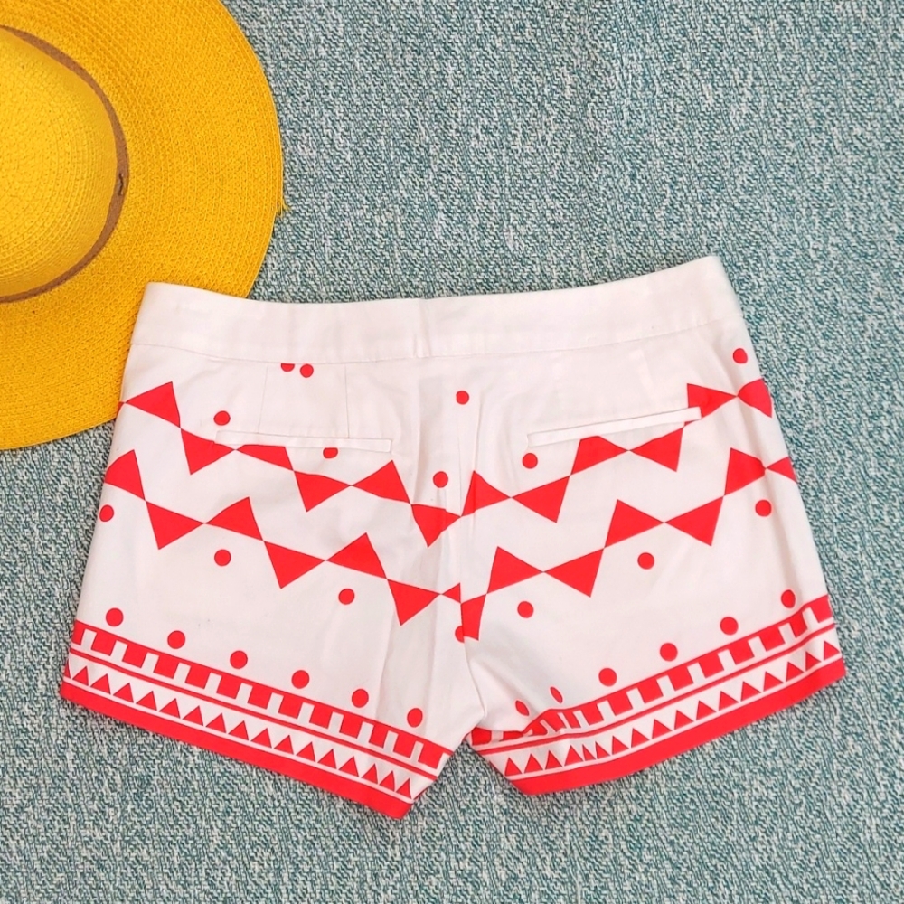 J. Crew Geo Print Shorts, sz 4 - Picture 2 of 9